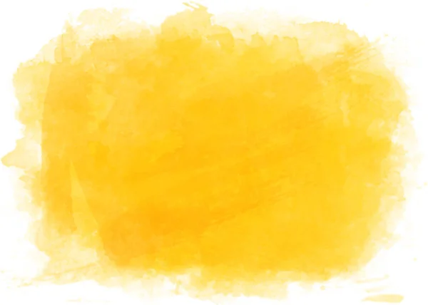 Fondo Acuarela Horizontal Amarillo Oscuro Con Bordes Transparentes Vector — Vector de stock