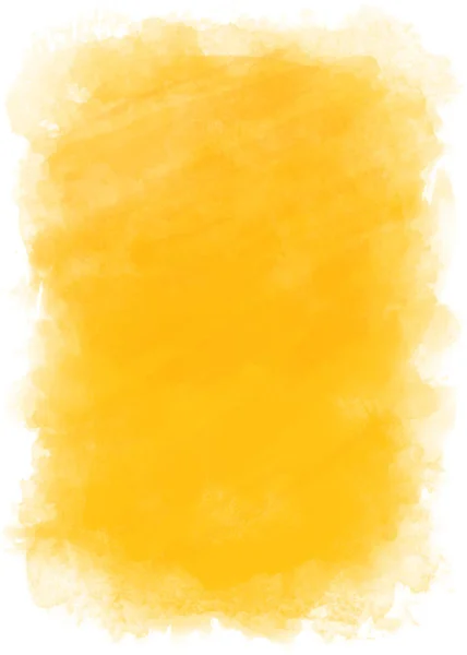 어두운 노란색 수채화 가장자리입니다 — 스톡 벡터