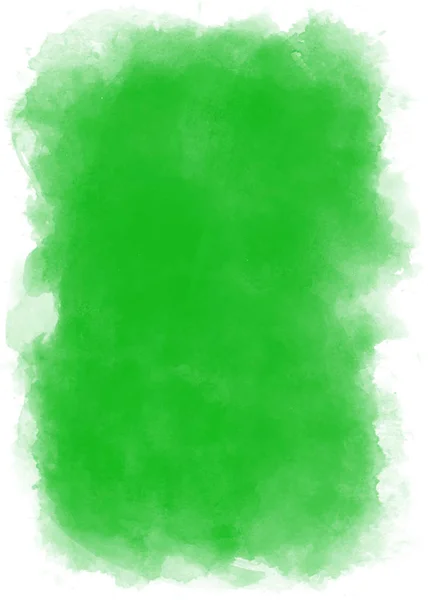 Leuchtend Grüne Vertikale Aquarellkulisse Mit Transparenten Kanten Vektor — Stockvektor