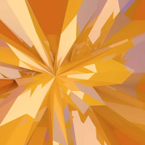 Abstract 3d broken orange, shiny  low poly glass modern elegant background