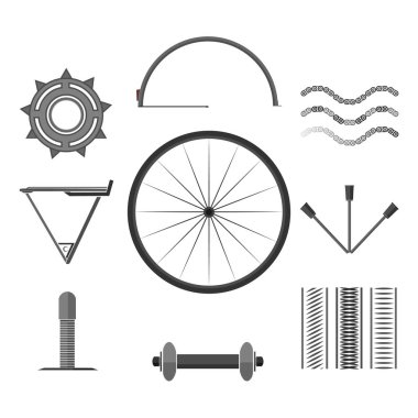 düz grafik Bisiklet vektör