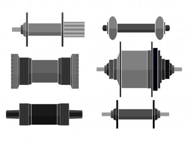Bisiklet ayrıntı arka hazne vektör