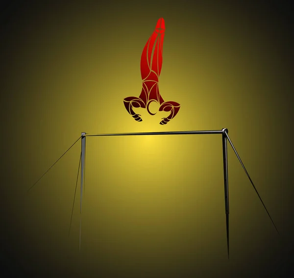 Artistik Jimnastik asimetrik paralel jimnastikçi
