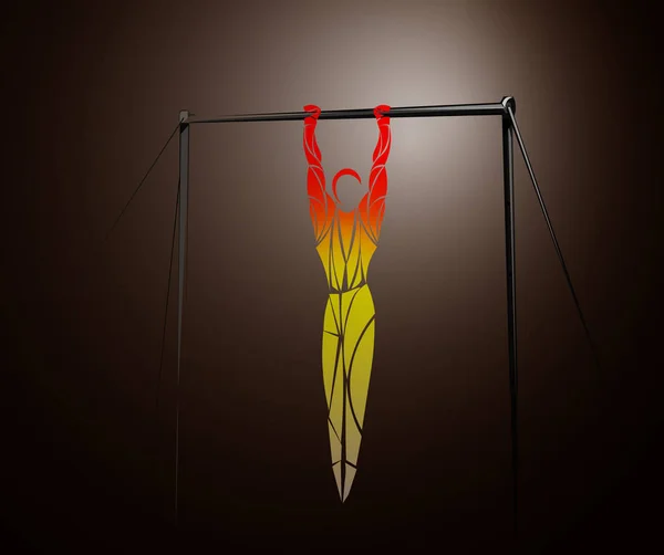 Artistik Jimnastik asimetrik paralel jimnastikçi