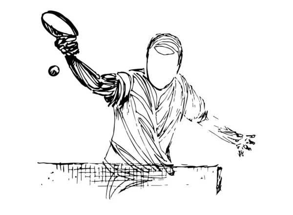 Tennis de table, ping-pong, ping-pong — Image vectorielle