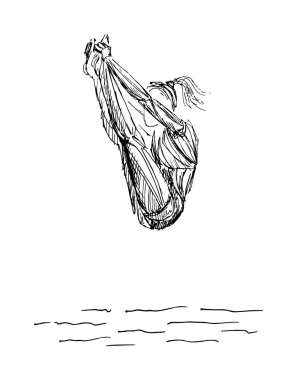 Serbest Yüzücü Siyah Siluet. Yüzücülerin taşıyıcısı yüzme havuzunda yüzüyor