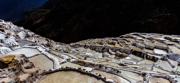 Peru, maras salinas, Salzverdunstungsteiche — Stockfoto