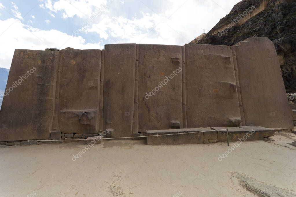 Olantaytamboo,Wall of the Six Monoliths,  Inca, Peru