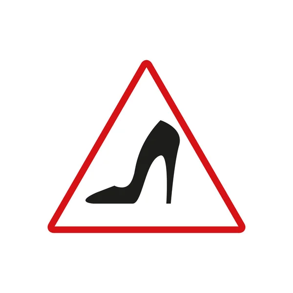 Danger heel black icon — Stock Vector