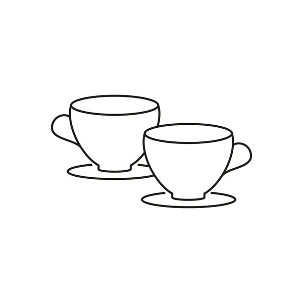Значок "Две чашки" — стоковый вектор