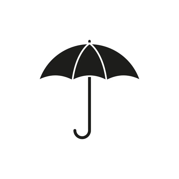 El paraguas es el icono negro — Archivo Imágenes Vectoriales
