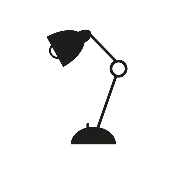 Lámpara para la escuela icono negro — Archivo Imágenes Vectoriales