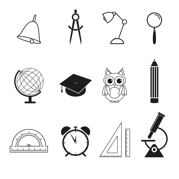 Conjunto de ícones da escola — Vetor de Stock
