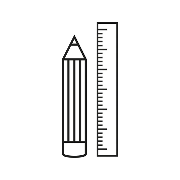 Ikona w składzie i ołówek — Wektor stockowy