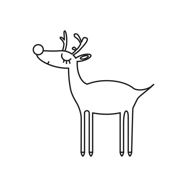 Cerf icône en ligne — Image vectorielle