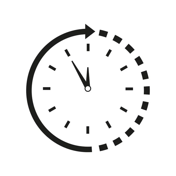 Tiempo alrededor del icono del reloj — Vector de stock