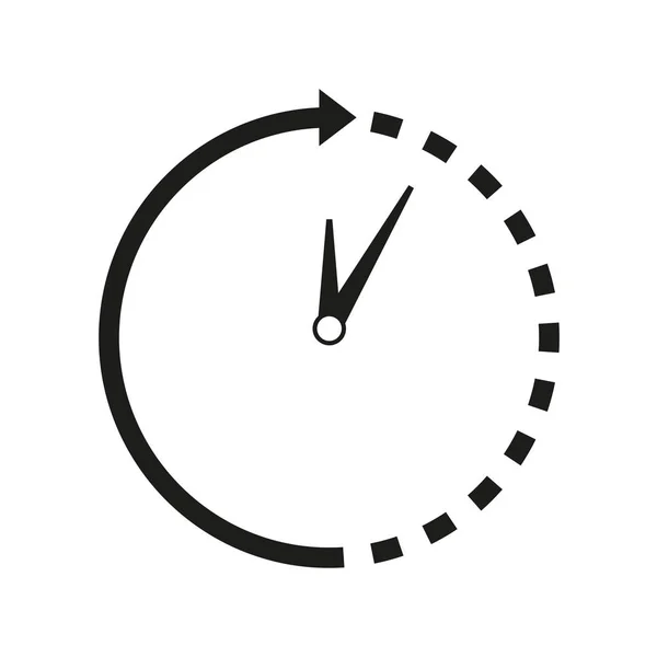 Reloj de tiempo alrededor del icono — Vector de stock