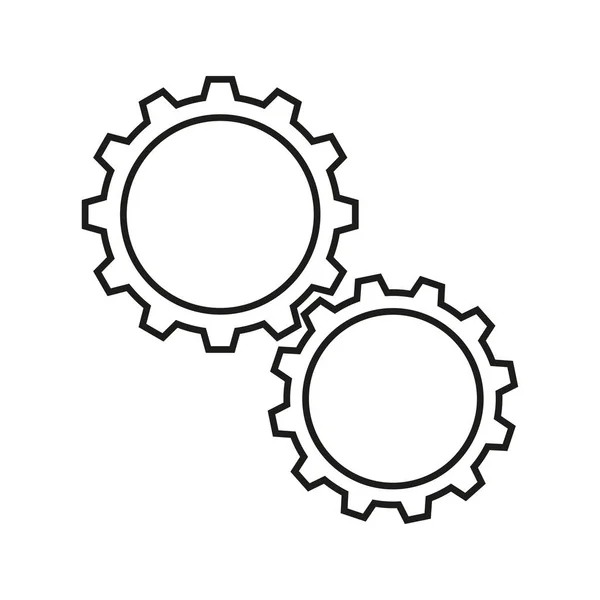 Cogwheels ícones brancos — Vetor de Stock
