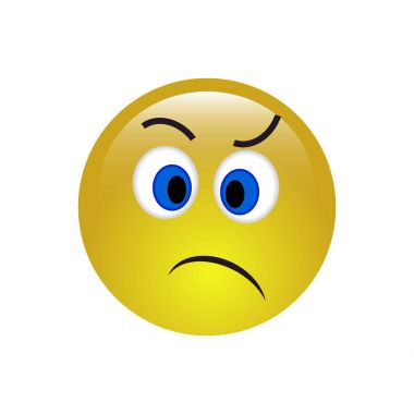 Gülümseme kızgın simgesi