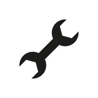 İngiliz anahtarı çift siyah simgesi