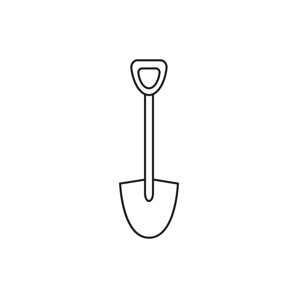 Pelle icône en ligne — Image vectorielle