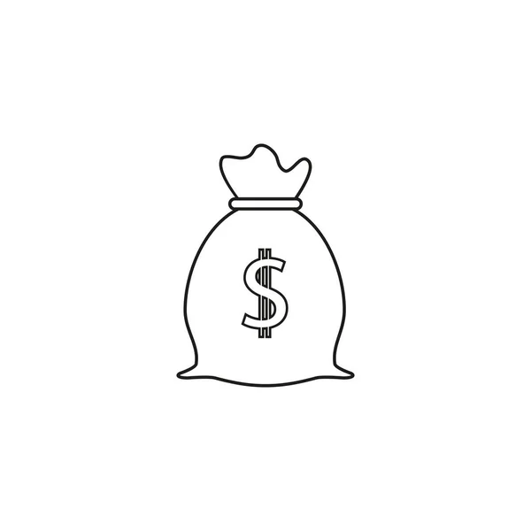 Bag for money icon — Stock Vector