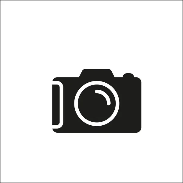Câmera preta de ícone — Vetor de Stock