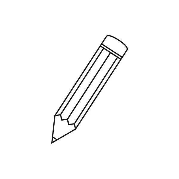 学校アイコンの鉛筆 — ストックベクタ