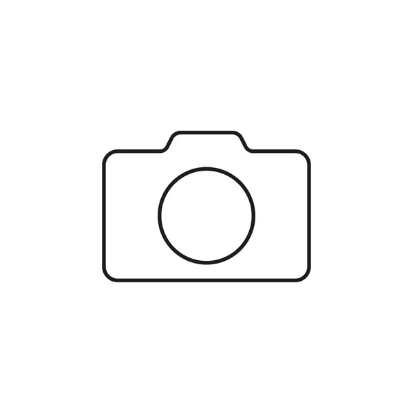 Ícone branco da câmera — Vetor de Stock