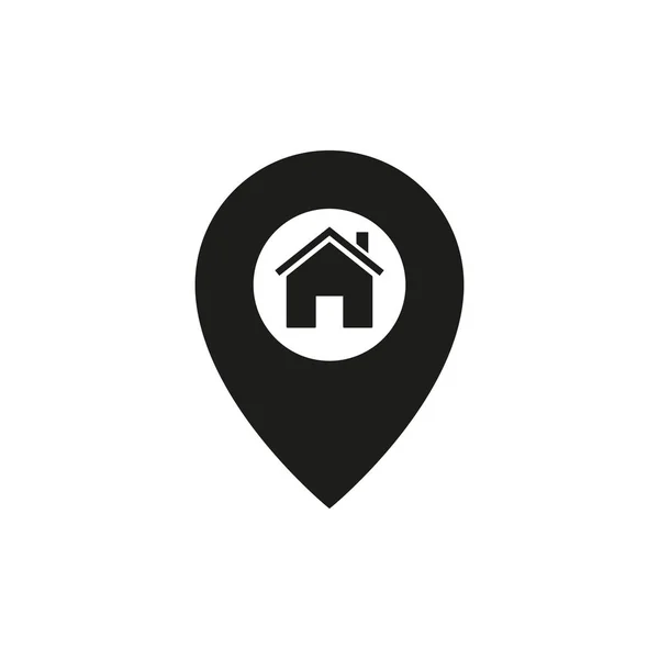 Épinglette à domicile icône — Image vectorielle