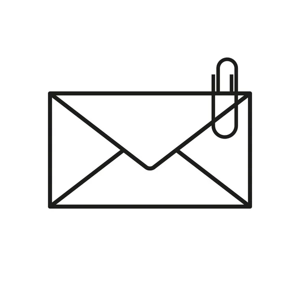 Envelope com ícones de clipe — Vetor de Stock