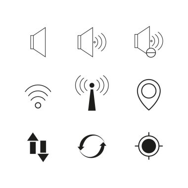 İletişim ses Icon set