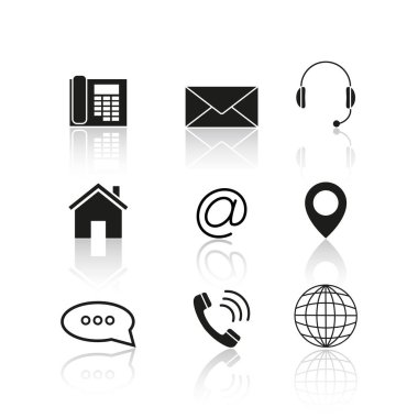 Kişiler yansıma Icons set