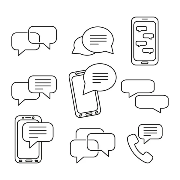 Set of message icons — Stock Vector