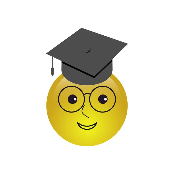 Emoji intelligente icona sorridente — Vettoriale Stock