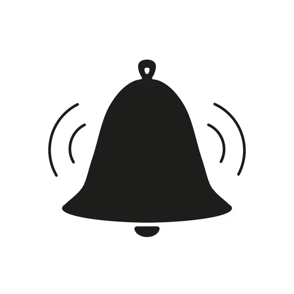 Campana voz negro icono — Vector de stock