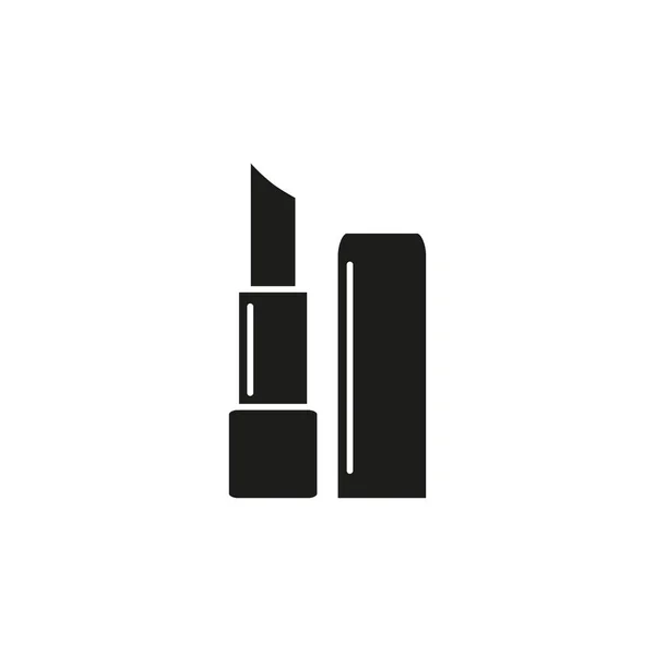 Lápiz labial Icono Negro — Vector de stock