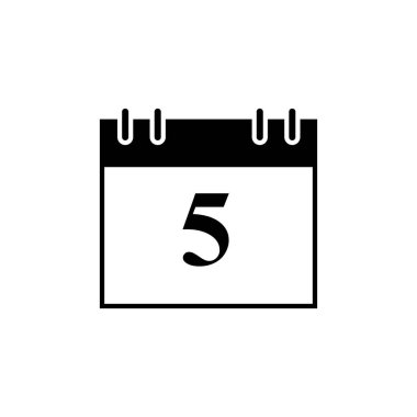 Takvimin Tarih 5 siyah simgesi