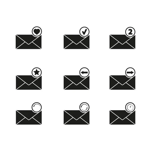 Σύνολο εικονιδίων φακέλων ηλεκτρονικού ταχυδρομείου — Διανυσματικό Αρχείο