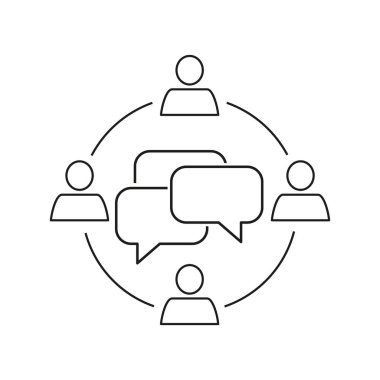 İletişim anahat simgesini