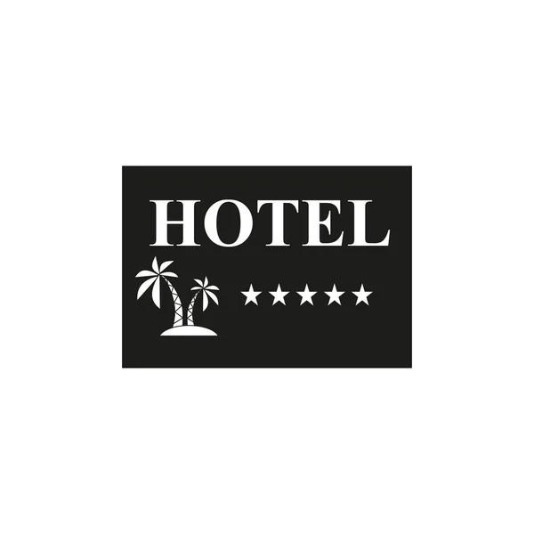 Icône de carte d'hôtel — Image vectorielle