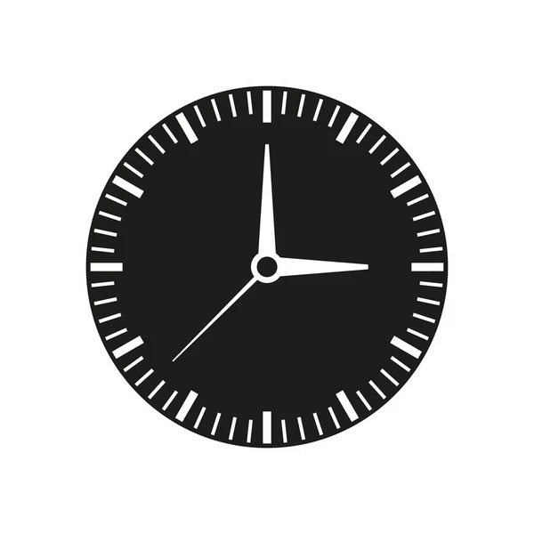 Klocka i tid svart ikon — Stock vektor