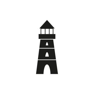 Deniz feneri siyah simgesi