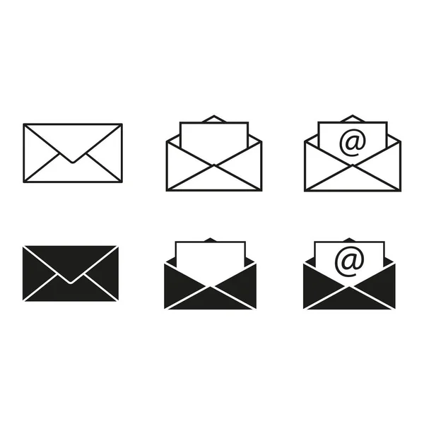 Umschläge setzen Icons E-Mail — Stockvektor