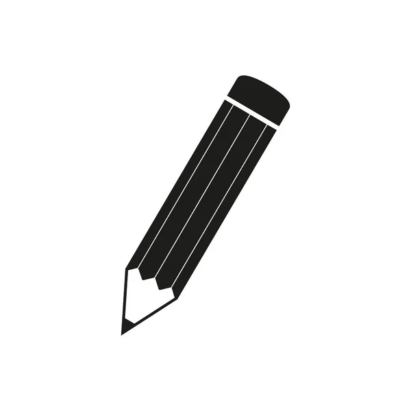 Pencil school icon black — Stock Vector