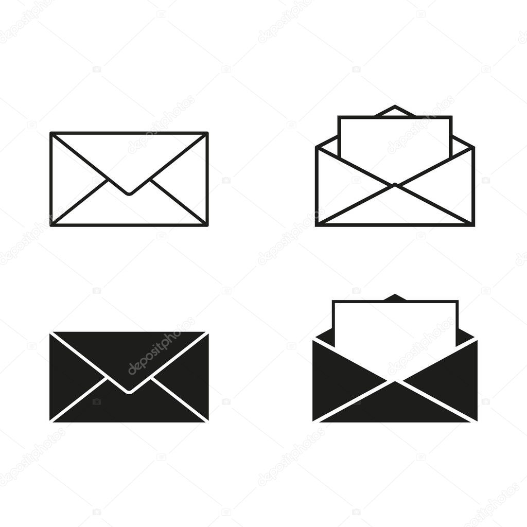 Set envelopes icons
