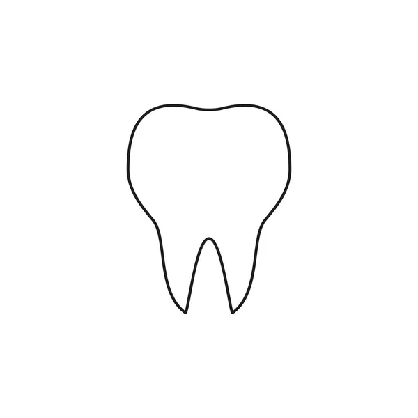 Δόντια λευκό εικονίδιο — Διανυσματικό Αρχείο