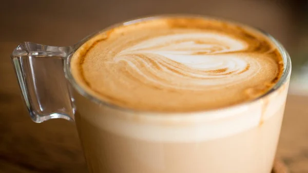 16:9 format flat white coffee — Stock Photo, Image