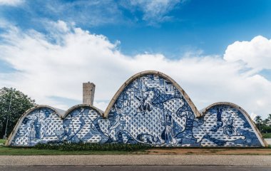 Modernist church of Sao Francisco de Assis in Belo Horizonte, Brazil clipart