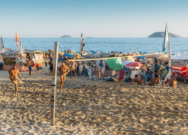  Futevolei, Ipanema, Rio de Janeiro, Brezilya sahilinde